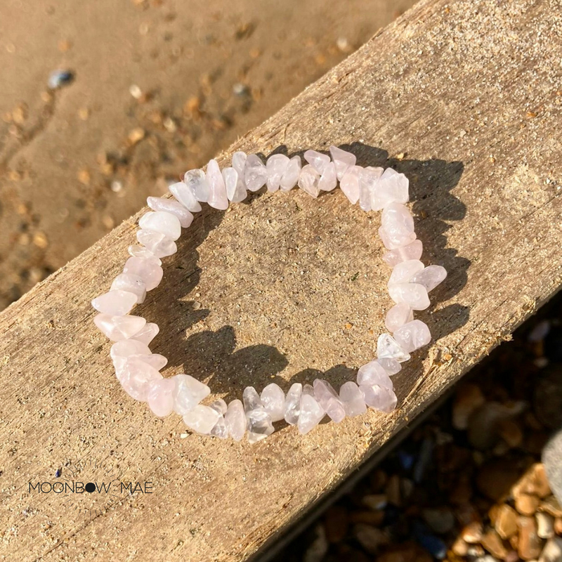 ROSE QUARTZ CHIPSTONE BRACELET