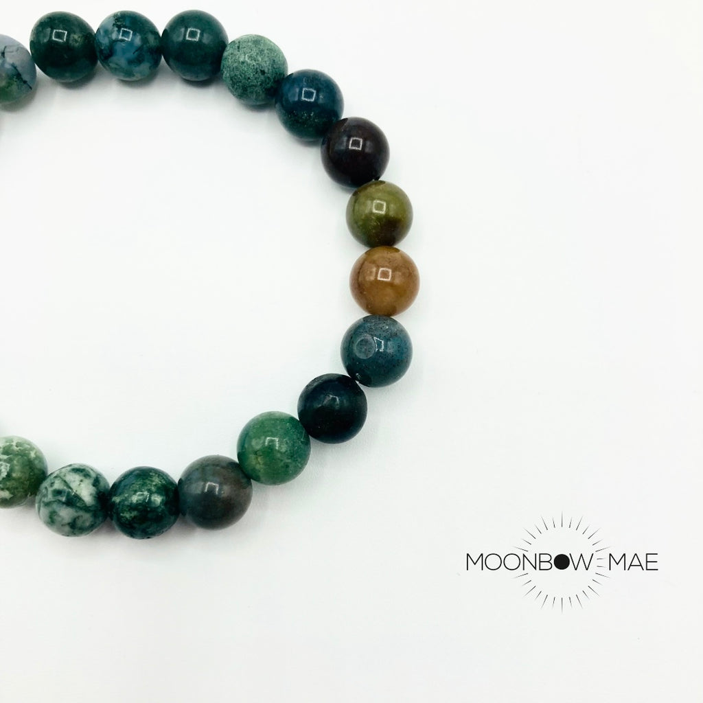 MOSS AGATE ENERGY BRACELET