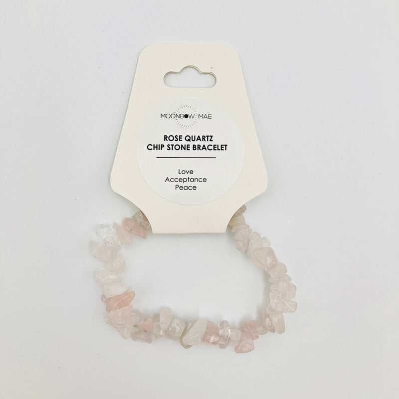 ROSE QUARTZ CHIPSTONE BRACELET