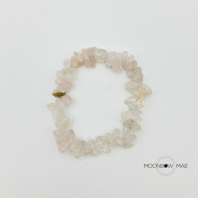 ROSE QUARTZ CHIPSTONE BRACELET